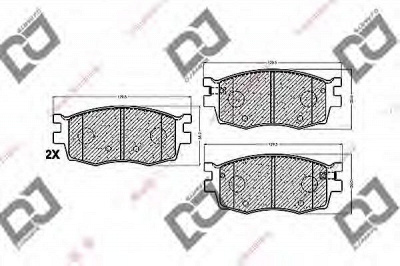 DJ PARTS bp1303 -  Комплект тормозных колодок, дисковый тормоз